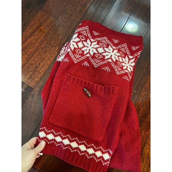 H&M Red and white Christmas Scarf wool and acrylic cozy warm winter holiday - Picture 6 of 6